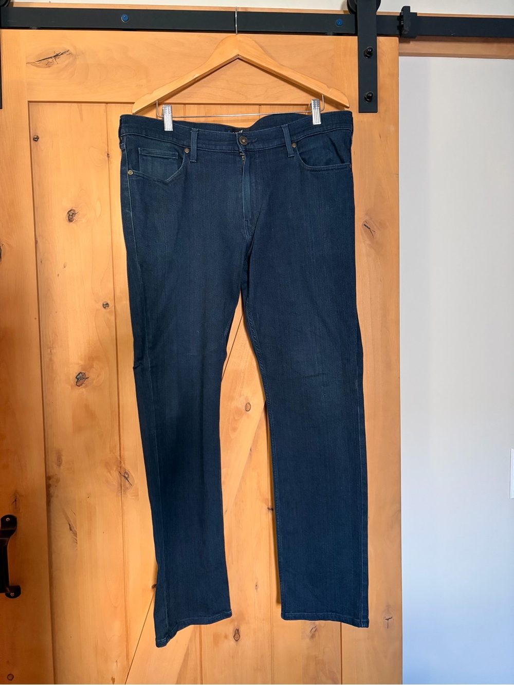 PAIGE Men's Dark Blue Slim Straight Jeans